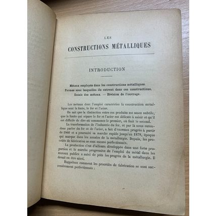 RARE* 1894 "LES CONSTRUCTIONS METALLIQUES" FRENCH ILLUSTRATED ANTIQUE BOOK (P6)