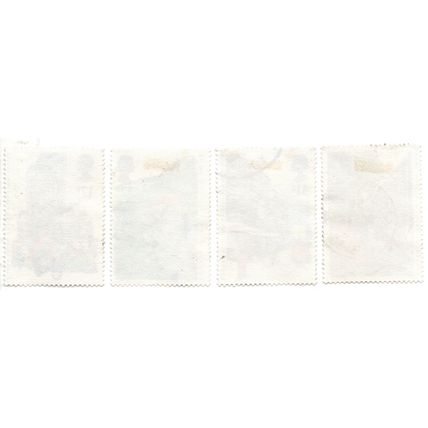 QUEEN ELIZABETH 11 G.B. SET 4 FINE USED 350th.ROYAL MAIL ANNIV. STAMPS 1985 L/H