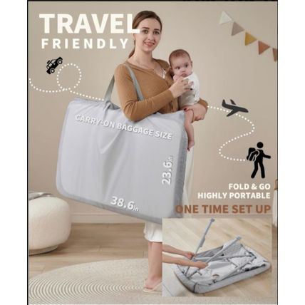 AirClub Bedside Sleeper Bassinet Adjustable Height, Breathable Mesh - Gray (Bran