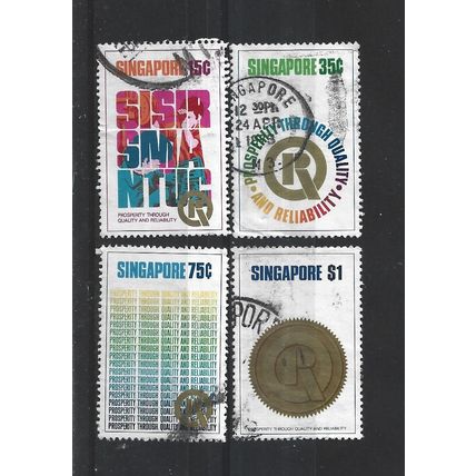 Singapore."Prosperity through Quality&Reliability" Campaign set of 4.FU.Jun25