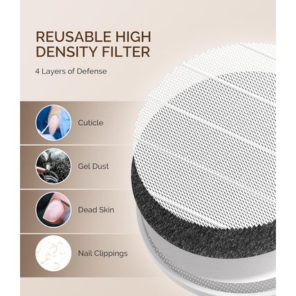 Melodysusie Nail Dust Collector,Compact Vacuum Fan Dust Collector for Beginner w