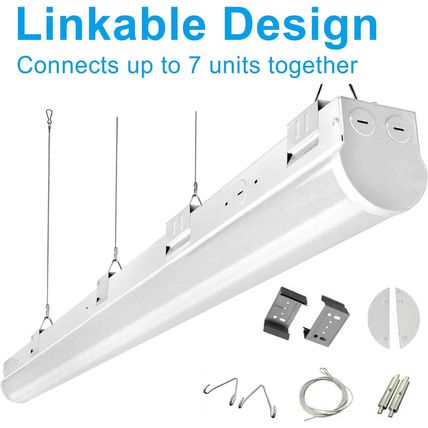 40W LED Tunable Shop Light 4FT, 3500K/4000K/5000K CCT Selectable LED Suspended L