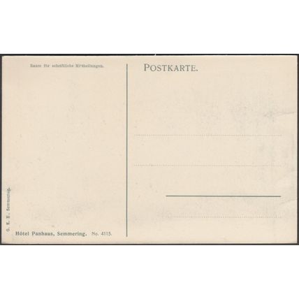 Hotel Panhaus, Semmering, c.1910s - Georg Kleinhans Erben AK
