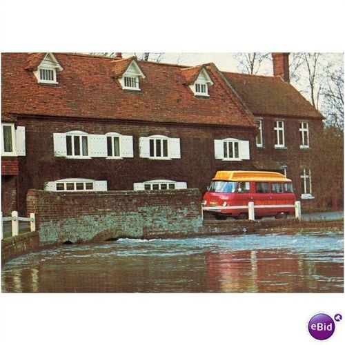 GB Postcard - Postbus - at Denford Mill - Hungerford