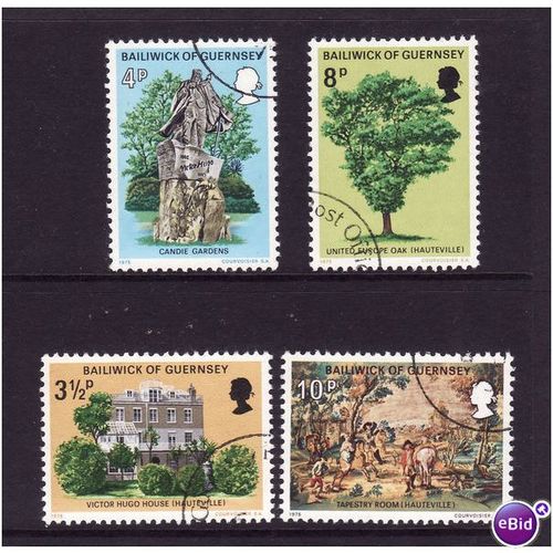 GUERNSEY 1975 VICTOR HUGO SG 126/129 SET 4 VALS FINE USED