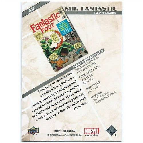 2012 Marvel Beginnings 2 - #343 - Mr. Fantastic