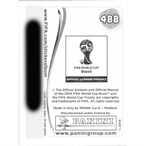 2014 Panini World Cup Soccer Stickers - #488 - Deutschland Logo