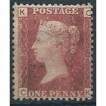 1858 SG43 1d Red Plate 93 Very Fine Used Check Letters "CK".