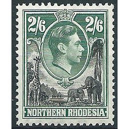 Northern Rhodesia 1938 SG41 2/6d Black & Green Mounted Mint ..