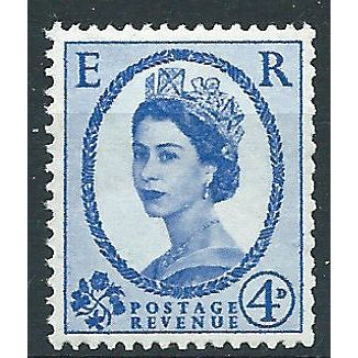 1960 SG616 4d Ultramarine Crowns Phosphor Wilding Unmounted Mint...