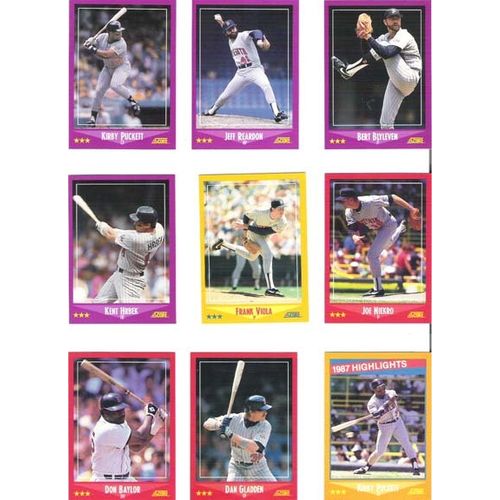 1988 Score Minnesota Twins team set w/traded- 24 cards- 2 Puckett, Blyleven