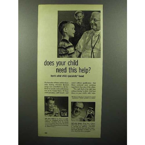 1951 Bosco Chocolate Syrup Ad - Does Child Need Help