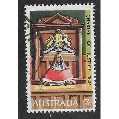 AUS 1974 7c 'CHARTER OF JUSTICE' FINE USED (EBID52-073)
