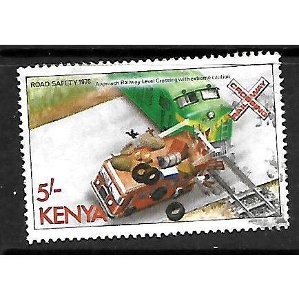 KENYA 1978 ROAD SAFETY 5s APPROACHING RAILWAY LEVEL CROSSING SG136 FINE USED#2