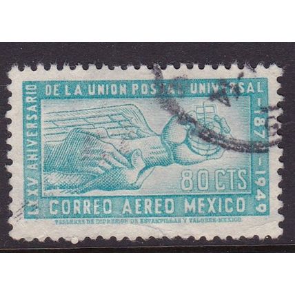 MEXICO 1950 UPU 80c VALUE USED SG870