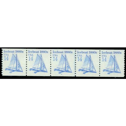 2134 14c Iceboat Very Fine MNH Dry Gum PNC 3/5 P0237