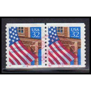 Used 2913 32c U.S. Flag Over Porch Fine CNP Left 66666 PA1729