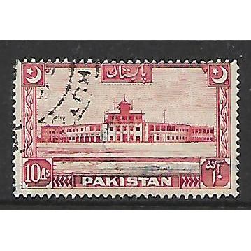 PAKISTAN 1949 10A RED KARACHI AIRPORT SG50 FINE USED#2