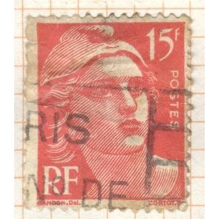 France Stamps 1947 - 15f red "Marianne" - used
