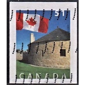 CANADA, 2005 51c Flag and Lower Fort Garry die-cut, SG 1374d (Scott #2138), used
