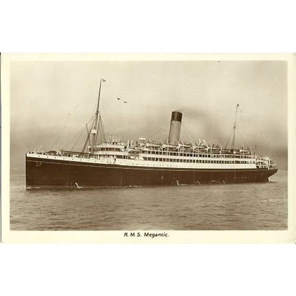 White Star Line RMS MEGANTIC Postcard
