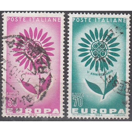Italia 1964 Michel 1164 - 1165 O Cote (2006) 0.50 Euro Europa CEPT Cachet rond