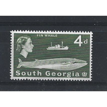 SouthGeorgia.SG6 4d Fin Whale.Mounted Mint.Mar24