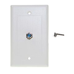 Pack of 2] TV Wall Plate with 1 F-pin Coupler, 3GHz White