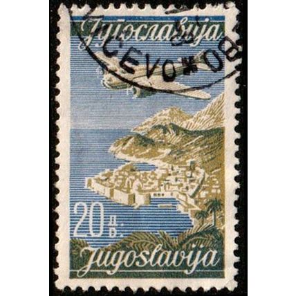 Yugoslavia 1947 Airmail 20D Used Stamp