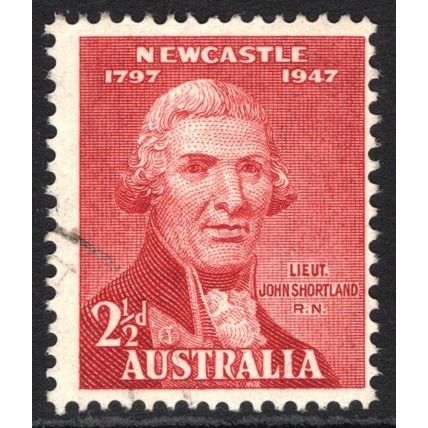 AUSTRALIA 1947: 150th ANNIVERSARY OF NEWCASTLE - 2½d USED (G1)