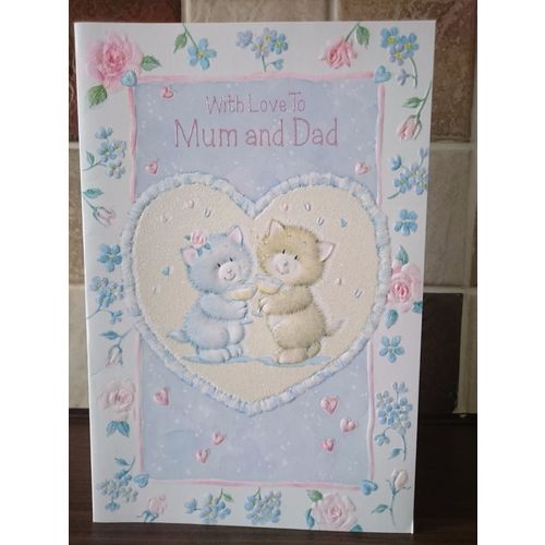 Mum & Dad Anniversary Card - With Love To Mum & Dad