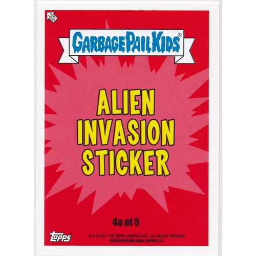 GPK Adam-Geddon Alien Invasion Sticker 4a Squashed Josh
