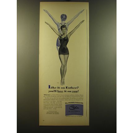 1950 Cole Esther Williams Swimsuit Advertisement - art by Ron Wicks