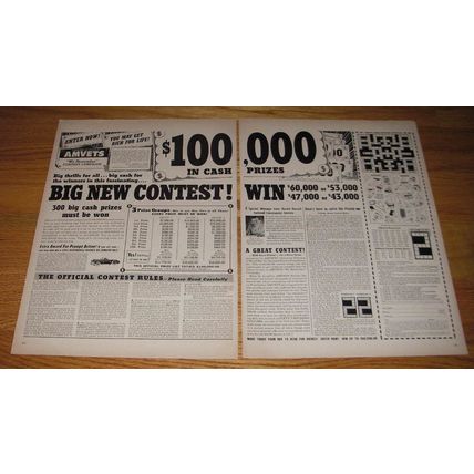 1950 AMVETS Foundation Ad - $100,000 in Cash Prizes Big New Contest!