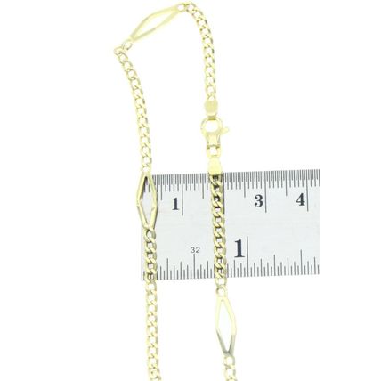 New Italian Solid 14K Yellow Gold Curb Link Ankle bracelet Anklet Foot Jewelry