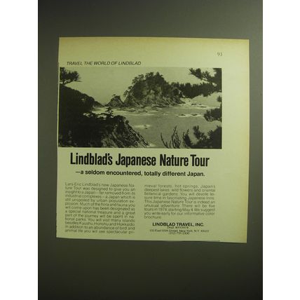 1974 Lindblad Travel, Inc. Ad - Lindblad's Japanese Nature Tour