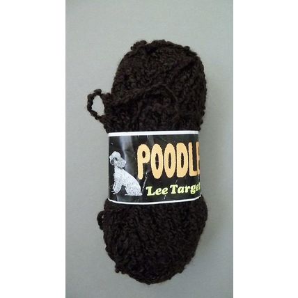 VINTAGE LEE TARGET POODLE KNITTING WOOL / YARN - SHADE 141 BROWN