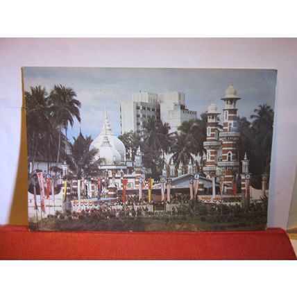 MASJID JAME, JAME MOSQUE, KUALA LUMPUR, MALAYSIA used postcard 1990 pm #