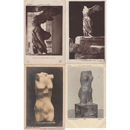 Victoire De Samothrace Egypt Gaudier Brzeska Statue 4x Old Postcard s