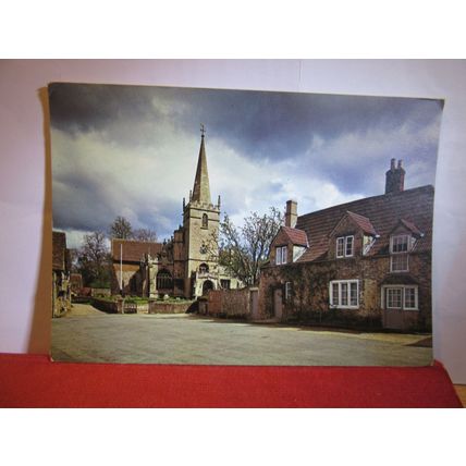 the CHURCH & HUNTING LODGE , LACOCK, WILTSHIRE. unused postcard by Judges =