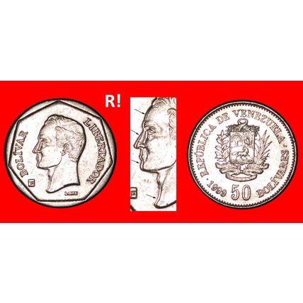 ERROR BOLIVAR (1783-1830): VENEZUELA ★ 50 BOLIVARES 1999! ★LOW START★NO RESERVE