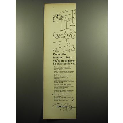 1957 Douglas Aviation Advertisement - cartoon by George Price