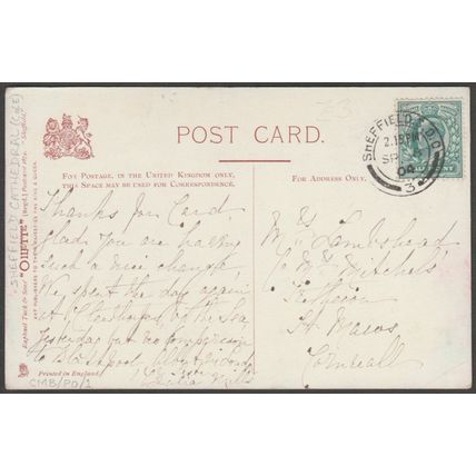 Parish Church, Sheffield, Yorkshire, 1904 - Tuck's Oilette Postcard