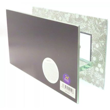Glitter Leaves Double Tea Light/Votive Holder with Butterfly Detail Glass Gift