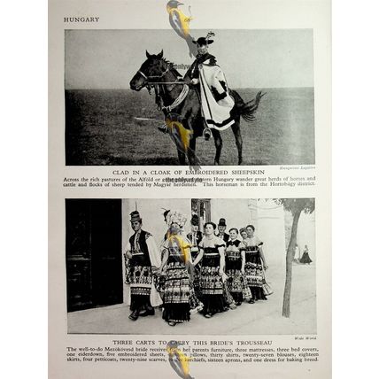 Matyo Woman, Hungary (Mezokovesd Bride On Back), Book Illustration, c1920