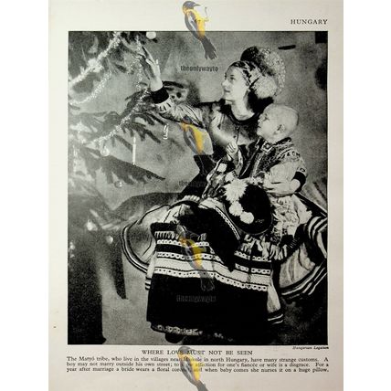 Matyo Woman, Hungary (Mezokovesd Bride On Back), Book Illustration, c1920