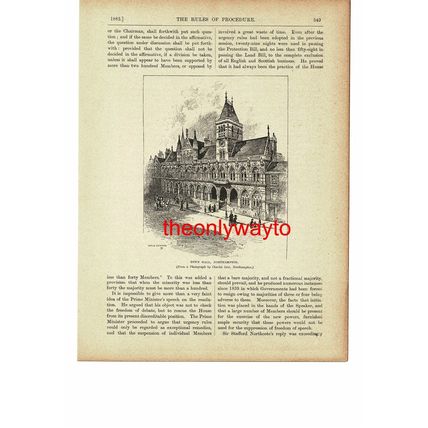 Northampton, Town Hall, Book Illustration (Print), c1895