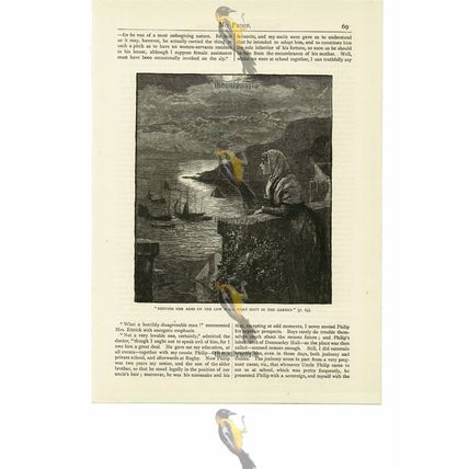 Girl Staring Out To Sea, Victorian Romance, Book Illustration, 1887