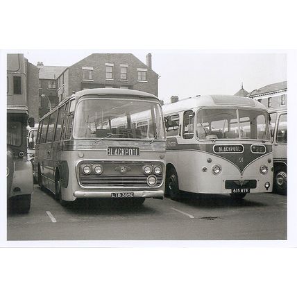 Black & White Photograph of Lancashire United Transport Ltd. - LTB 305C