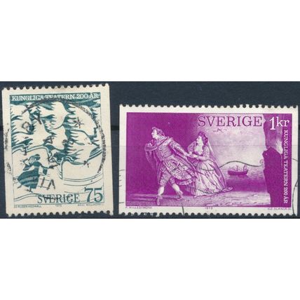Bicentenary of Swedish Royal Theatre - Sweden 1973 - F H - MiNr 792/3